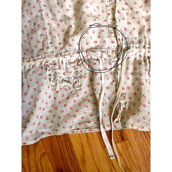 Johnny Was Yellowfield 8 Series Sheer Floral Blouse Top w/Flower Buttons - Picture 8 of 9